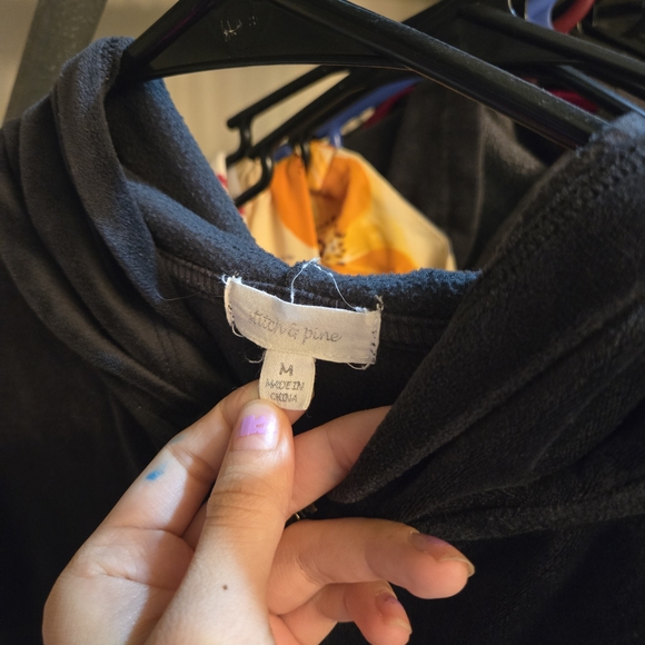 Women's Black Hoodie Sweatshirt - Picture 3 of 3